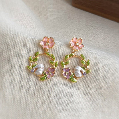 Springflower Bunny Earrings