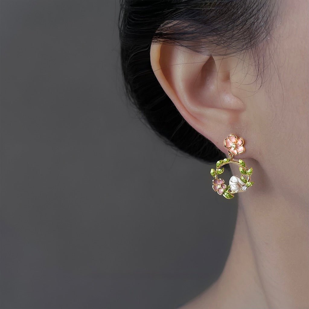 Springflower Bunny Earrings