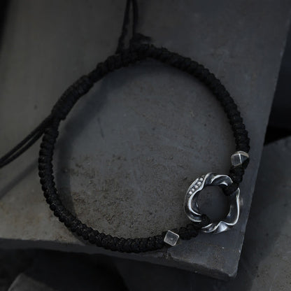 Sterling Silver Peace Buckle Protection Bracelet