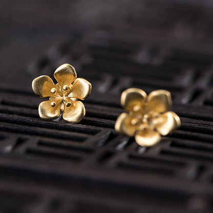 Sterling Silver Peach Blossom Balance Earrings
