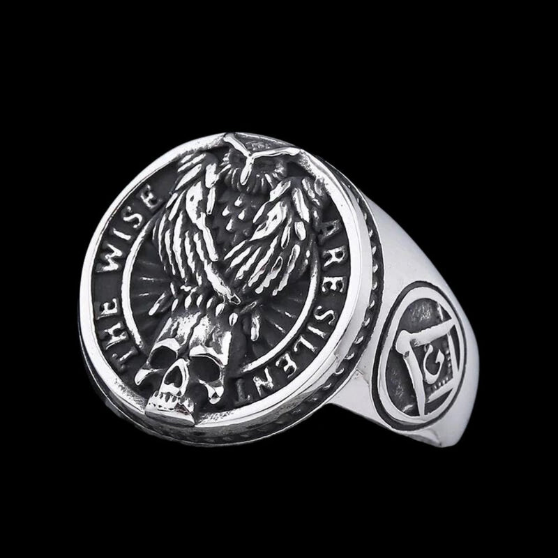 The Wise Are Silent Skull Ring