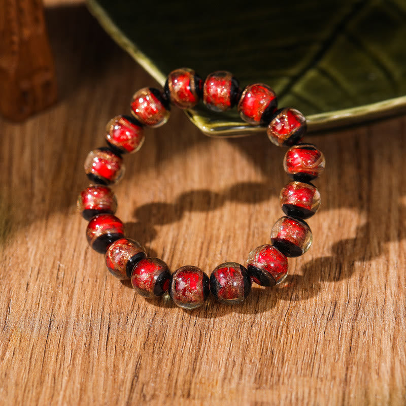 Tibetan Liuli Glass Luck Bracelet 8mm