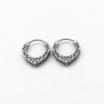 Titanium Steel Viking Hoop Balance Earrings