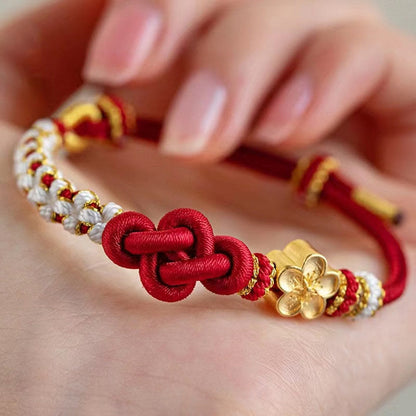 True Love Knot Red String Bracelet for Protection & Luck