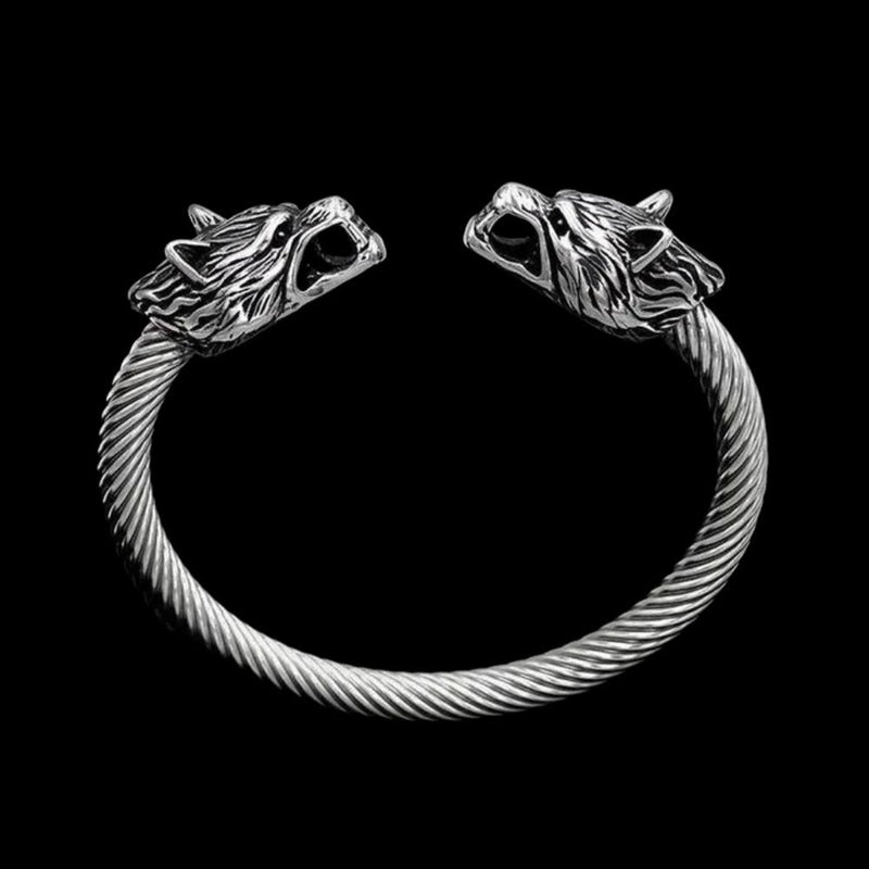 Twisted Wolf Head Bracelet