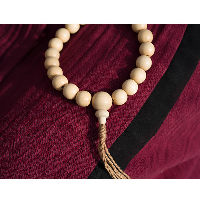 Abelia Biflora Wood Wrist Mala Bracelet 10mm