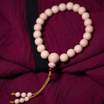 Abelia Biflora Wood Wrist Mala Bracelet 10mm