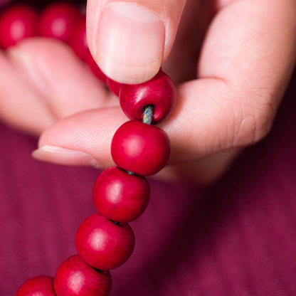 Abelia Biflora Wood Wrist Mala for Protection & Blessing