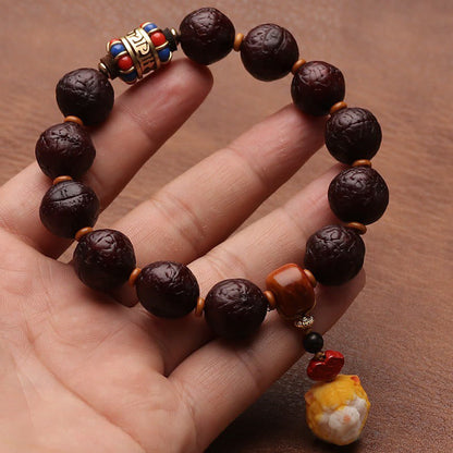 Bodhi Seed Tibetan Wrist Mala | Luck & Wealth Charm