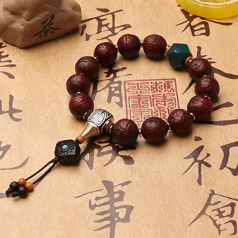 Bodhi Seed Tibetan Wrist Mala | Luck & Wealth Charm