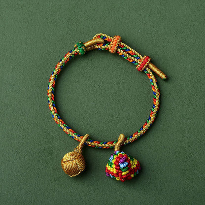 Colorful Red String Charm Bracelet for Luck & Protection