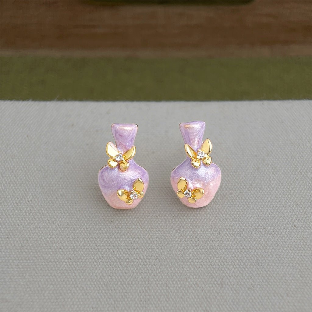 Vase of Butterfly Earrings