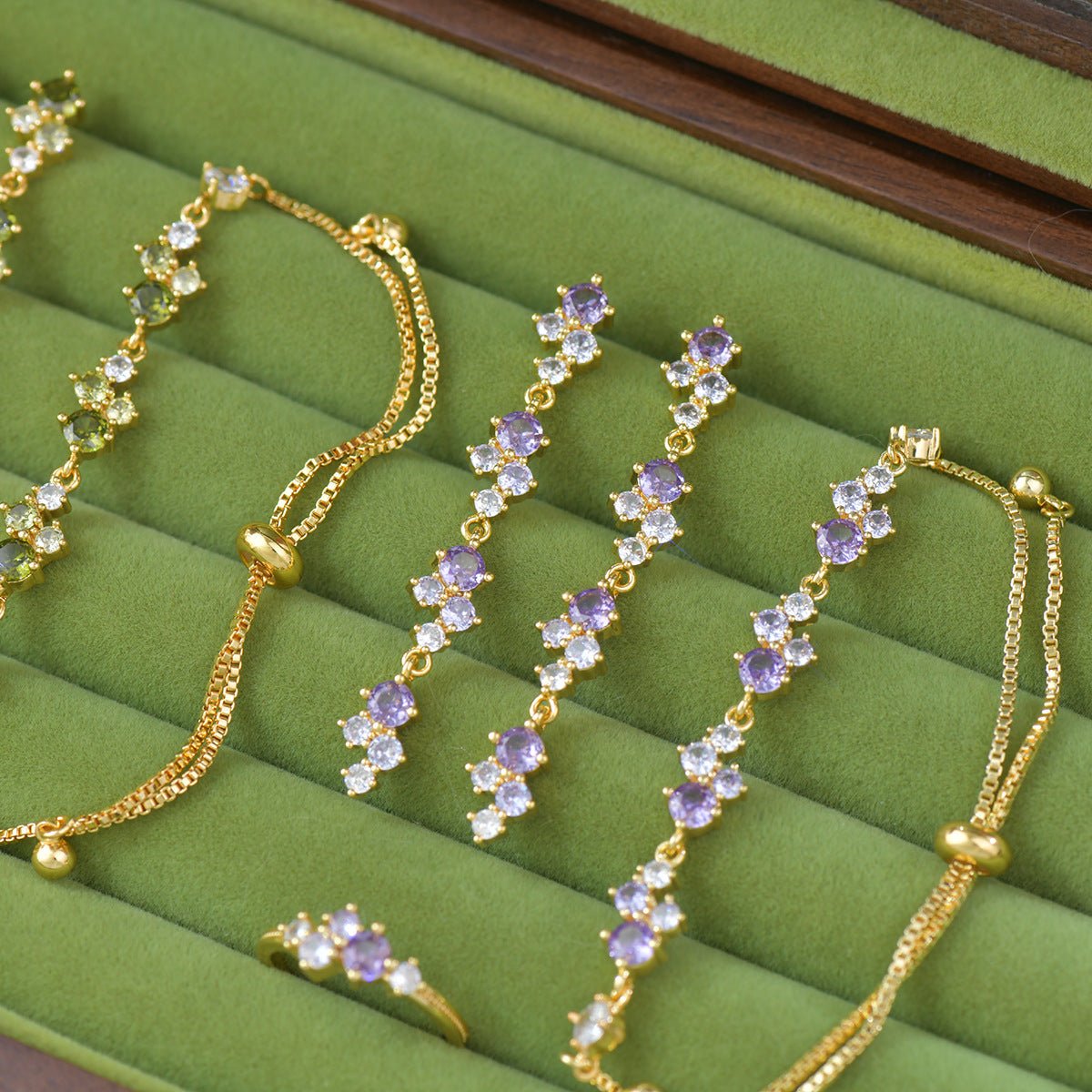 Violet Cascade Earrings