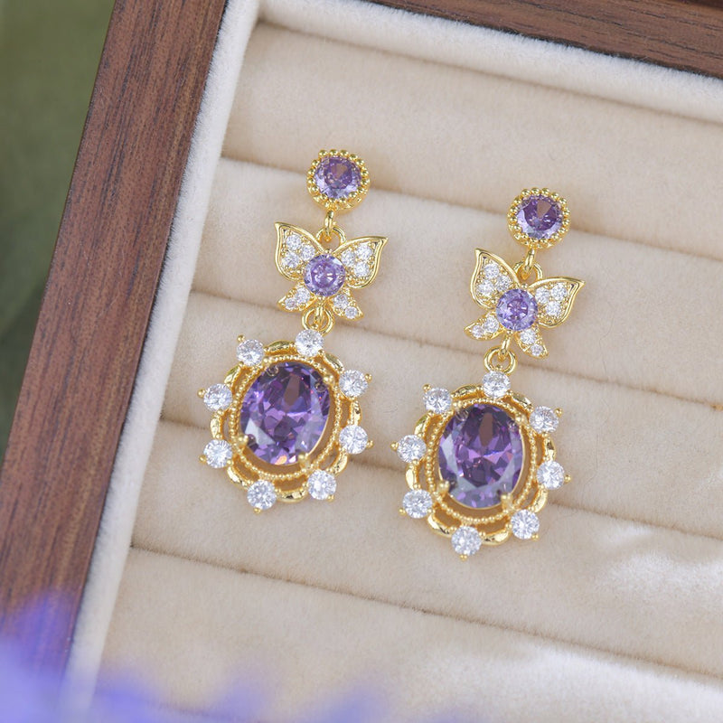 Violet Flutter Earrings