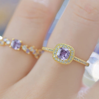 Violet Halo Ring