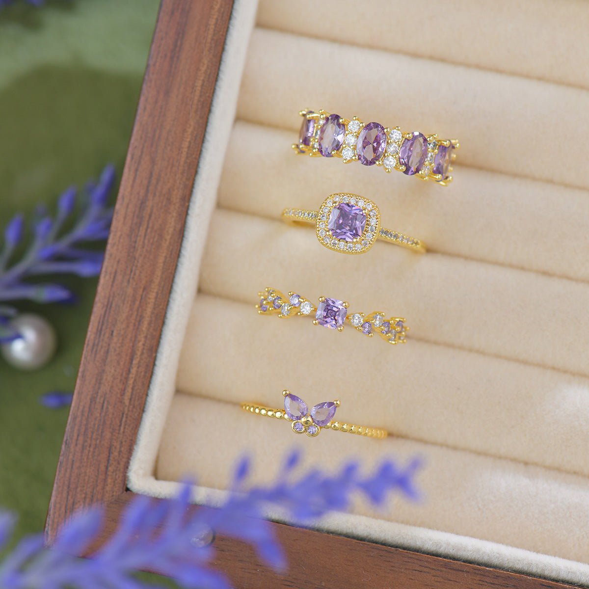 Violet Poetry Ring