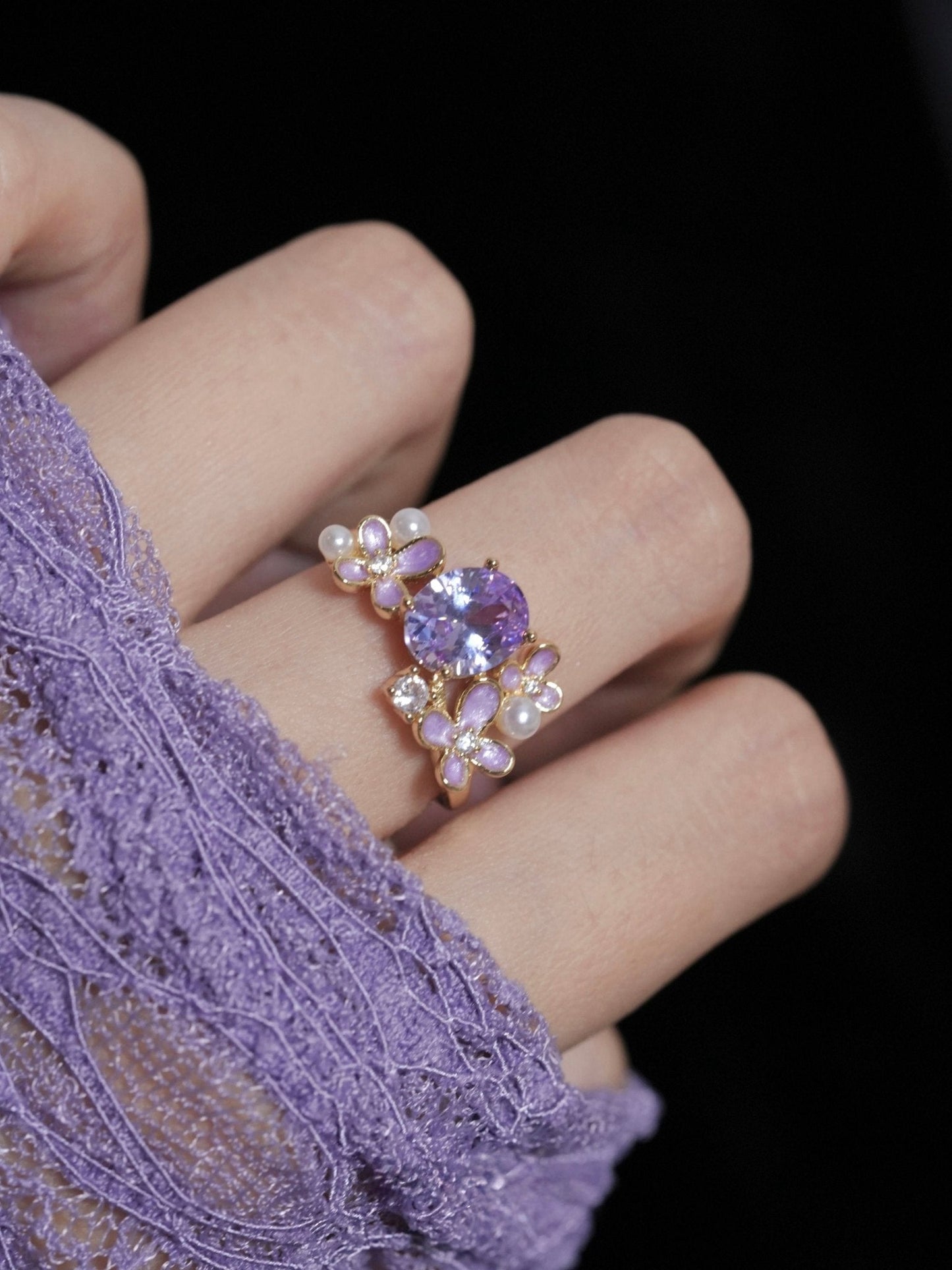 Wisteria Amethyst Ring