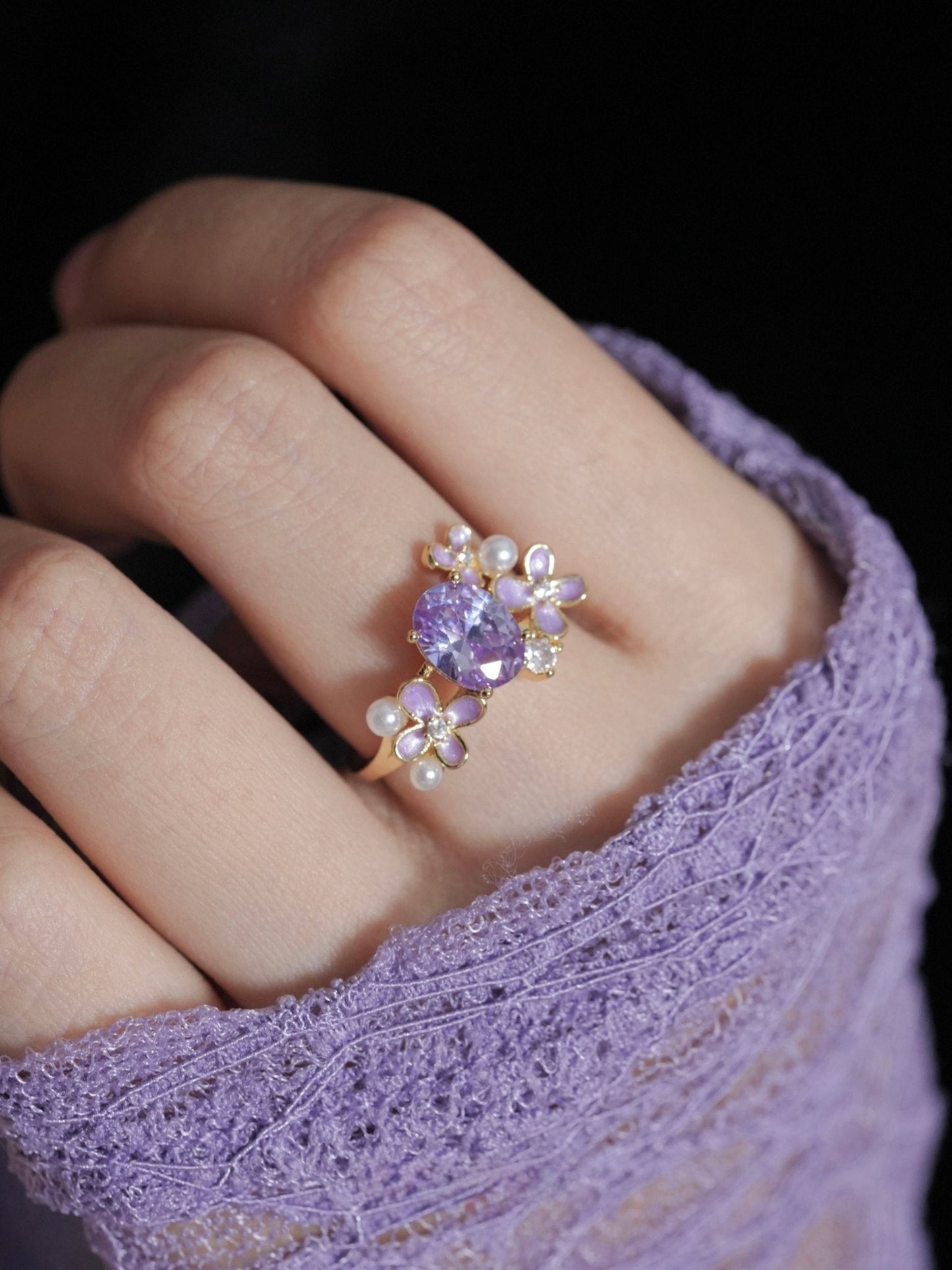 Wisteria Amethyst Ring