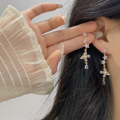 Wisteria Butterfly Drop Earrings