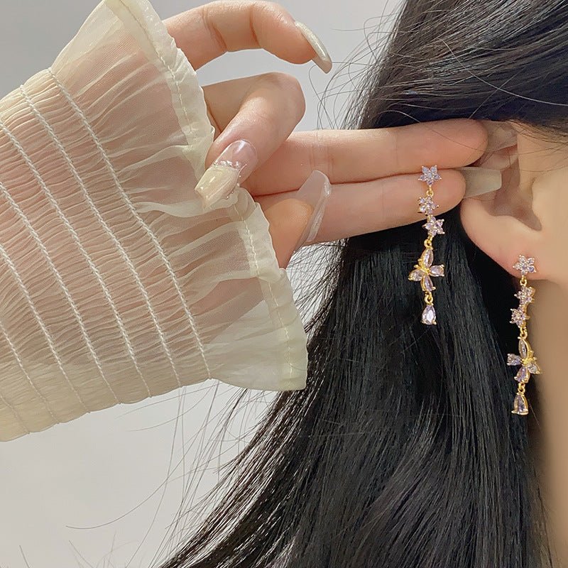 Wisteria Butterfly Drop Earrings