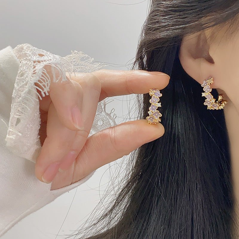 Wisteria Hoop Earrings