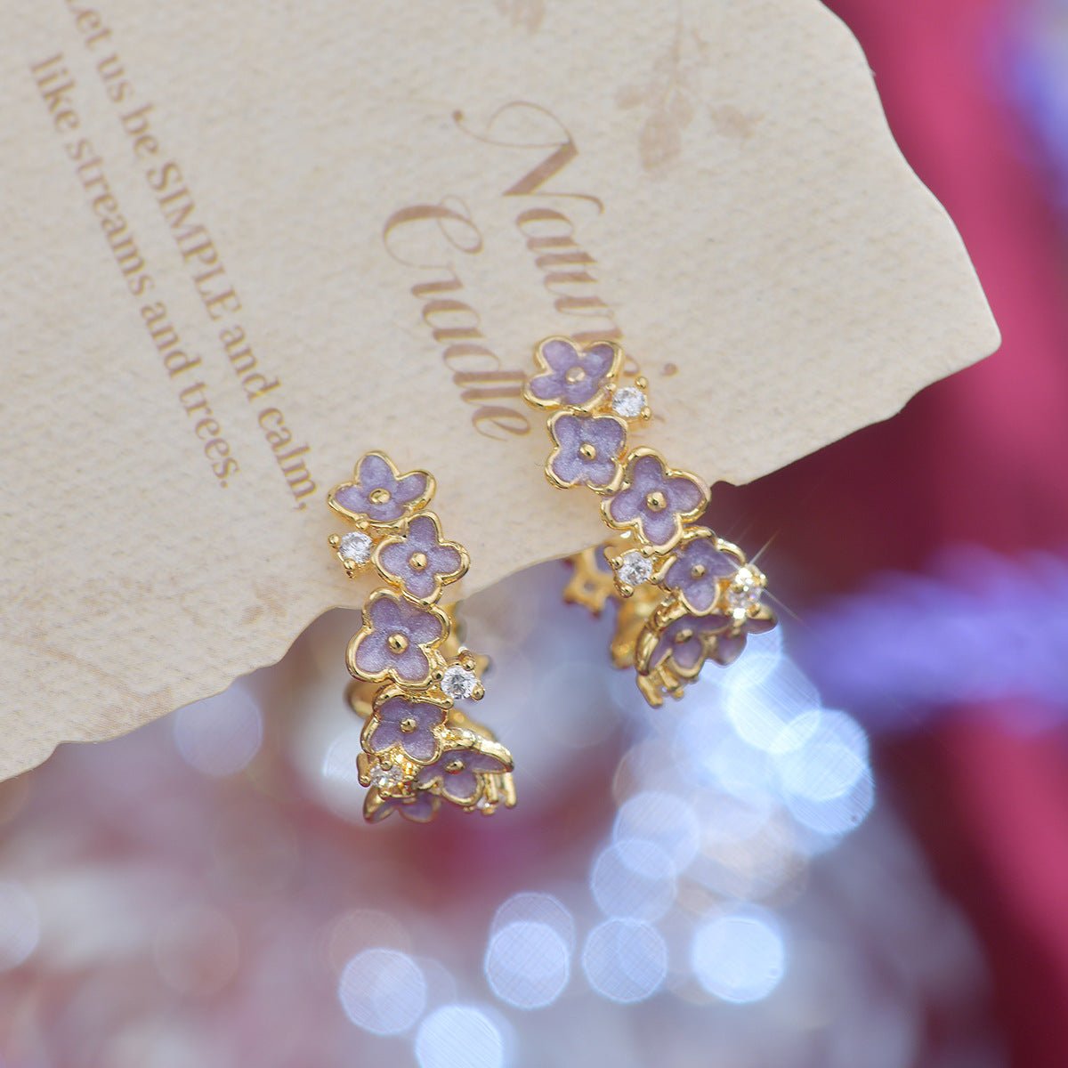 Wisteria Hoop Earrings