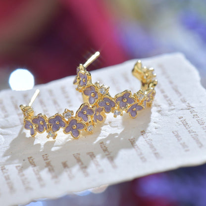 Wisteria Hoop Earrings