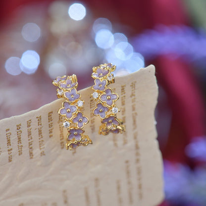 Wisteria Hoop Earrings