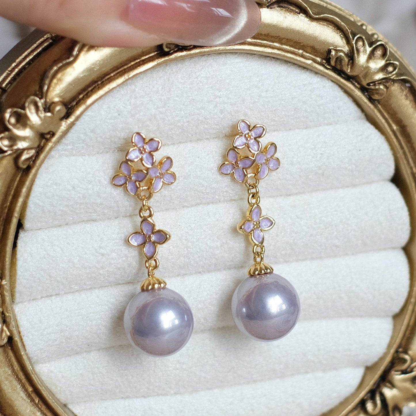 Wisteria Pearl Earrings