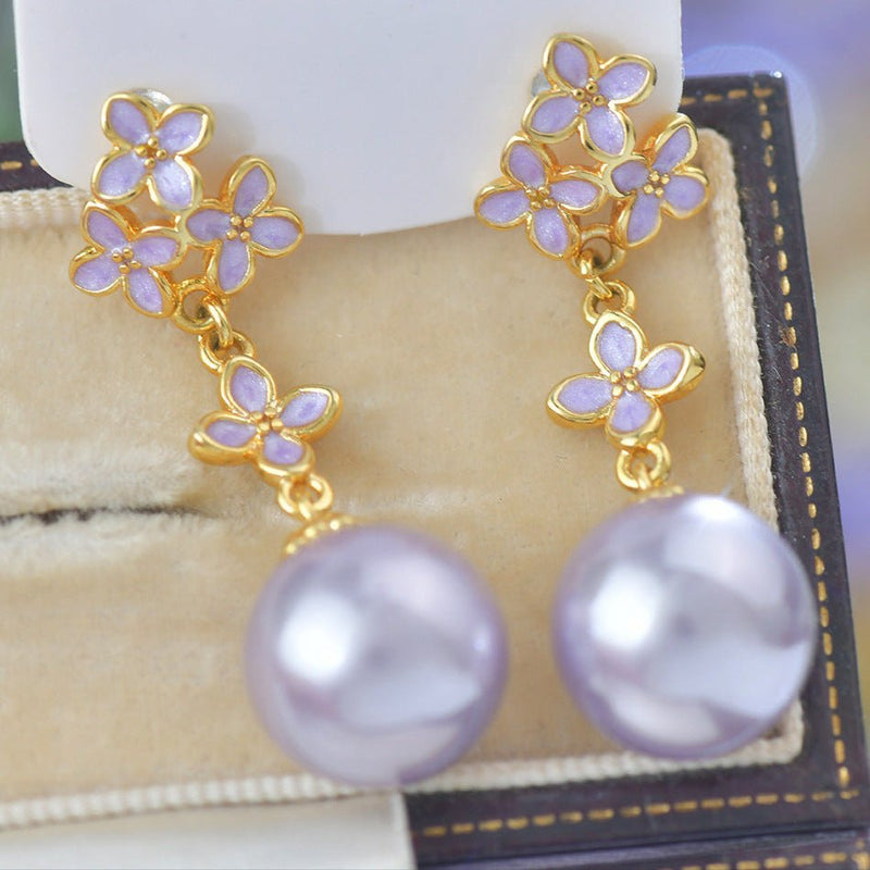 Wisteria Pearl Earrings
